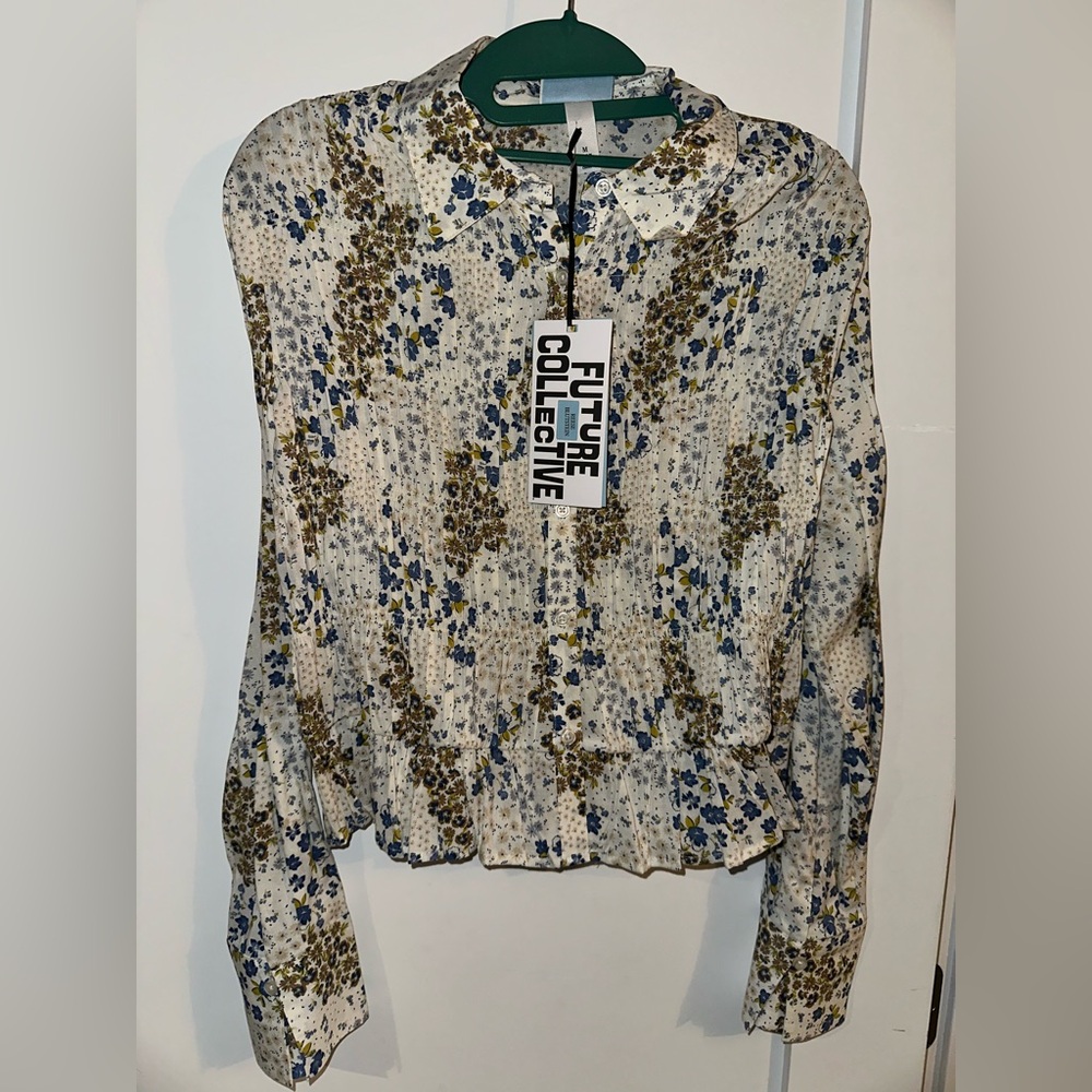 NWT Future Collective Floral Blouse